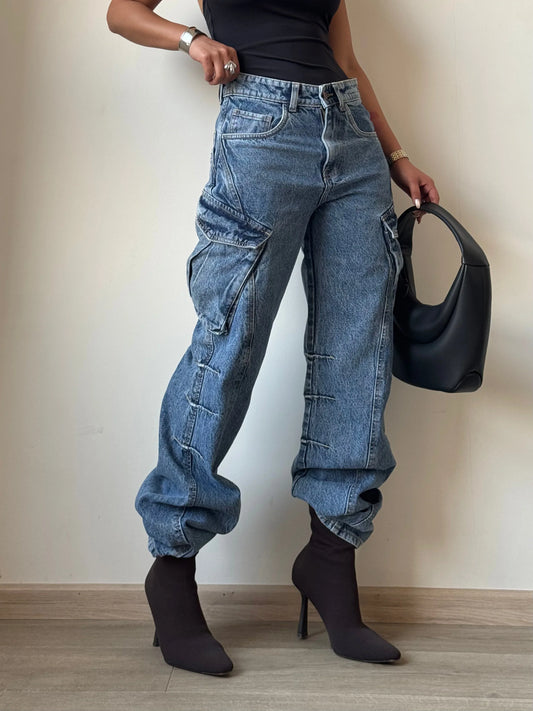 All Out Flare Cargo Unisex Jeans - Core Denims