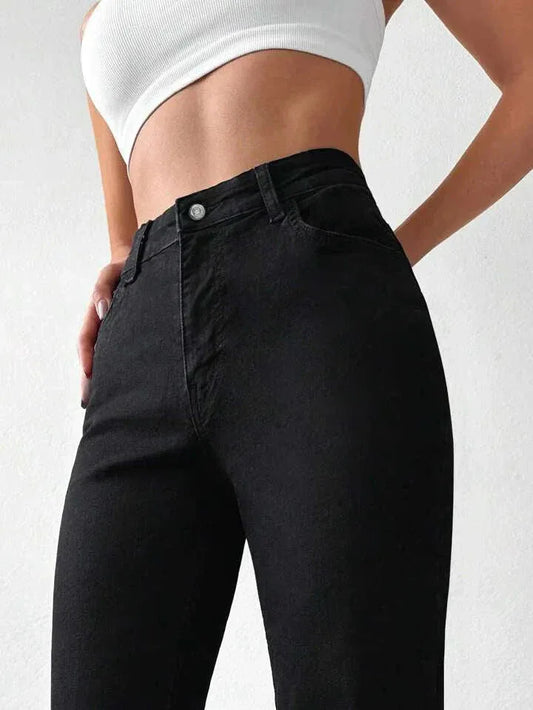 Black Bootcut Flare High Waist Jeans - Core Denims