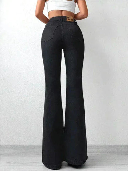 Black Bootcut Flare High Waist Jeans - Core Denims