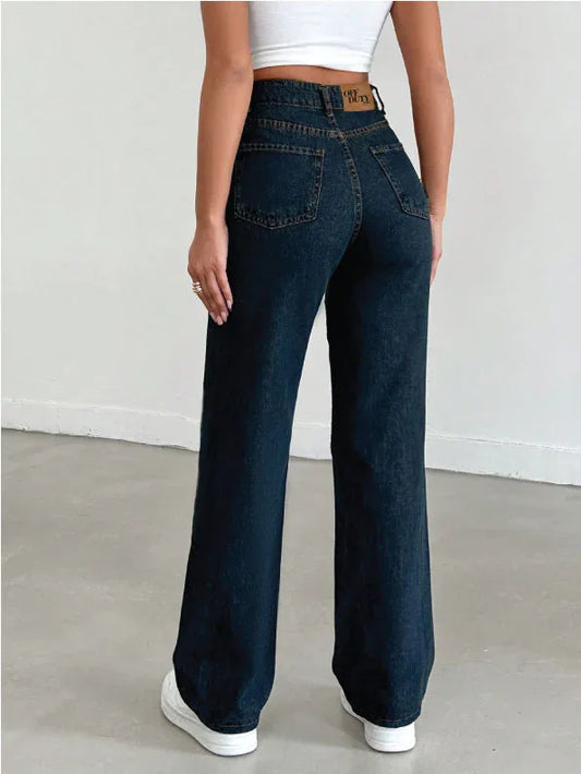 Cosmic Blue Dad Fit Straight Jeans - Core Denims