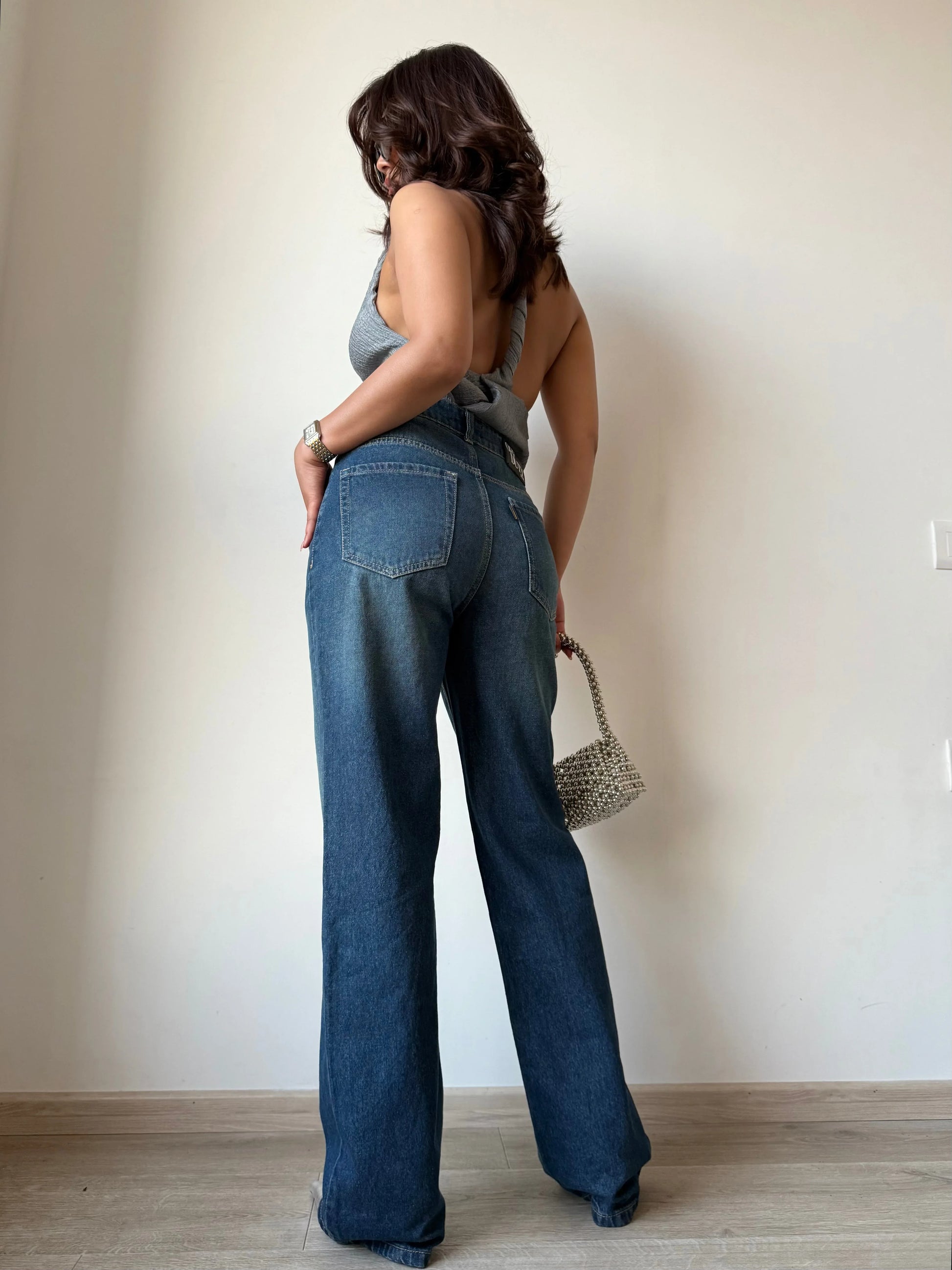 Aged Rust Blue Loose Straight Fit Jeans - Core Denims