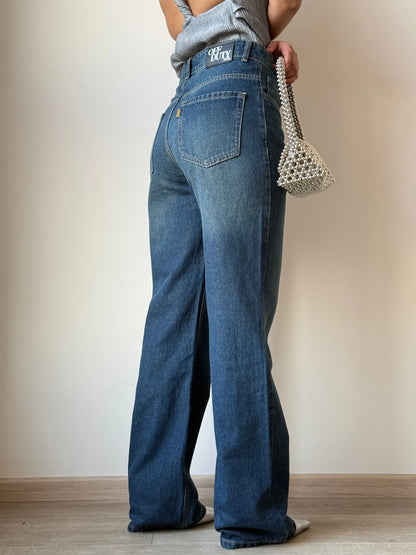 Aged Rust Blue Loose Straight Fit Jeans - Core Denims