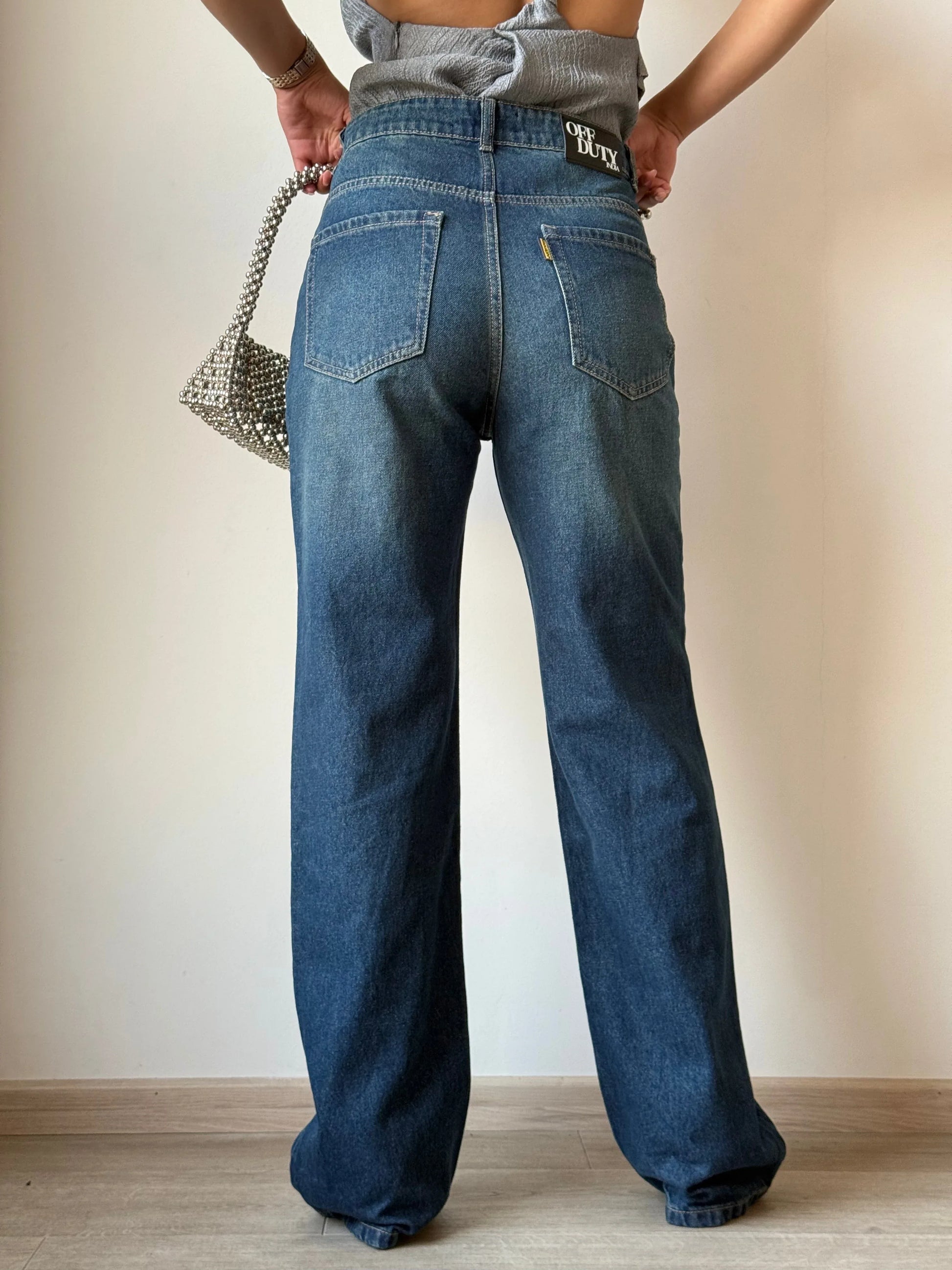 Aged Rust Blue Loose Straight Fit Jeans - Core Denims