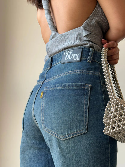 Aged Rust Blue Loose Straight Fit Jeans - Core Denims