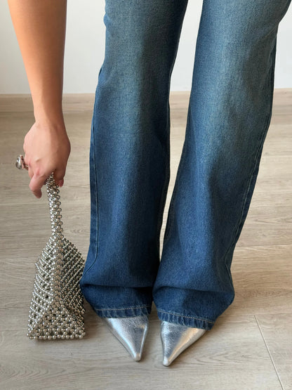 Aged Rust Blue Loose Straight Fit Jeans - Core Denims