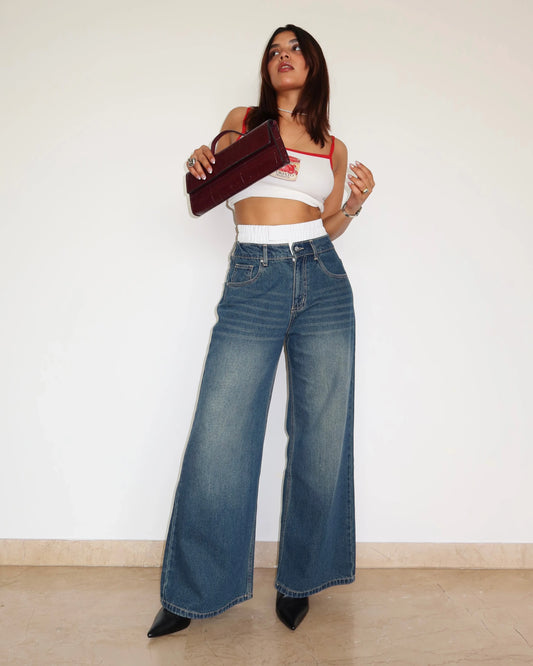 Denim X Boxer Baggy Wide Leg Jeans - Core Denims