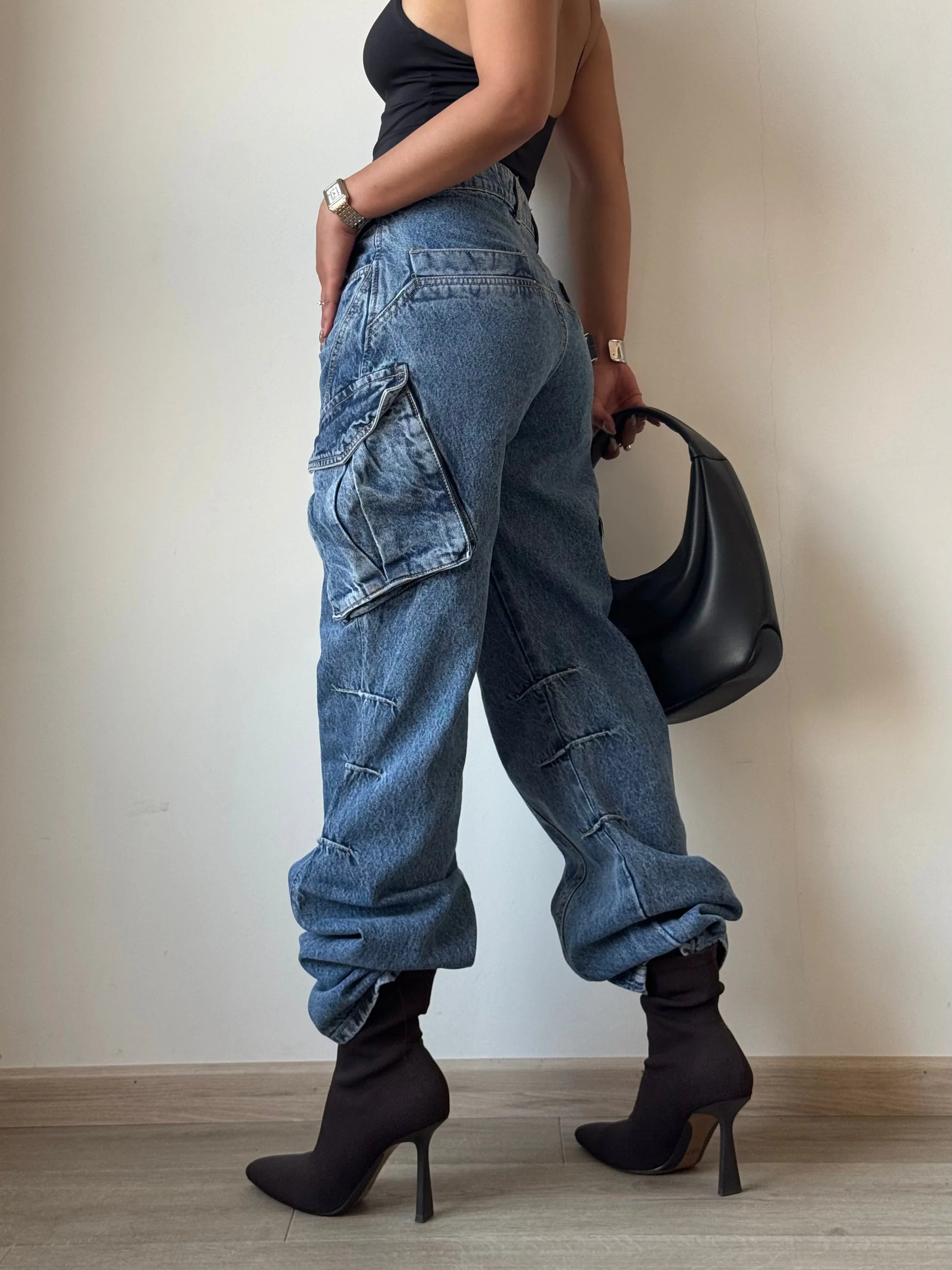 All Out Flare Cargo Unisex Jeans - Core Denims