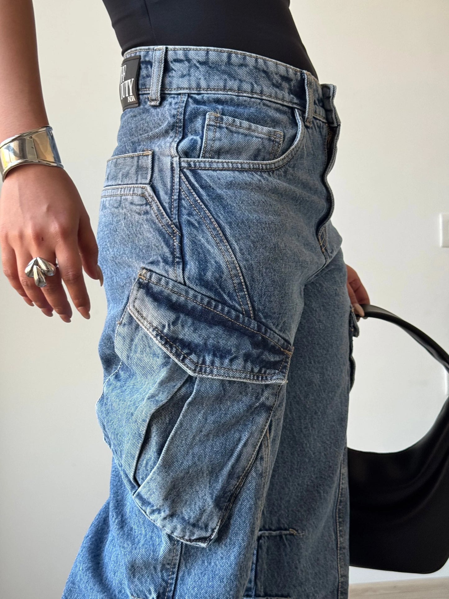 All Out Flare Cargo Unisex Jeans - Core Denims