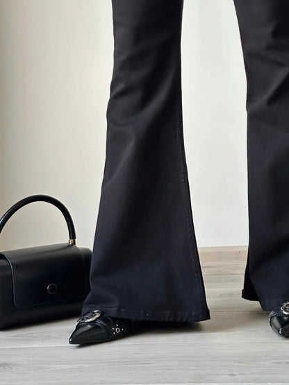 Black Ultra High Rise Flare Jeans - Core Denims