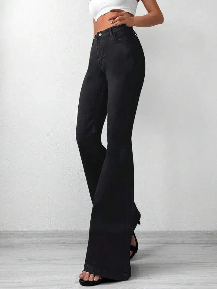 Black Bootcut Flare High Waist Jeans - Core Denims