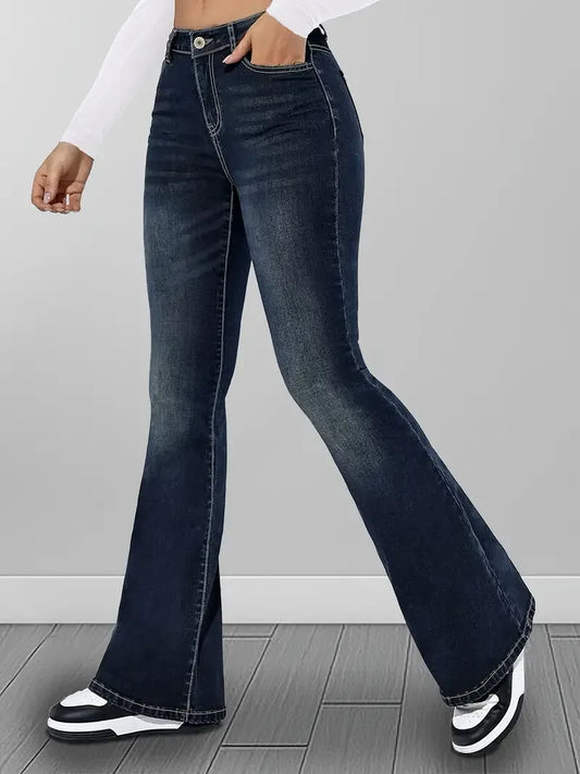 Deep Blue Flare Bootcut Jeans - Core Denims